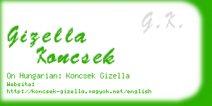 gizella koncsek business card